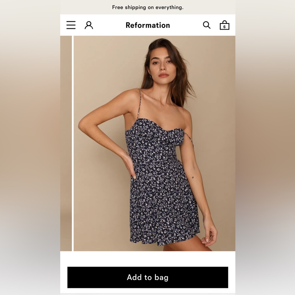 NWT Reformation Saskia mini dress